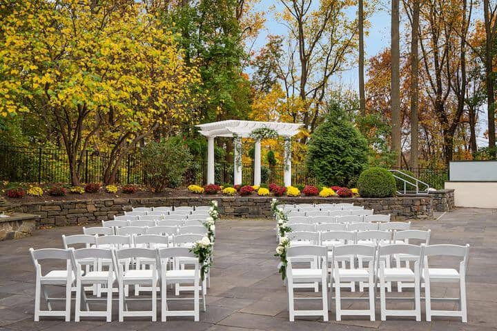 Outdoor wedding area